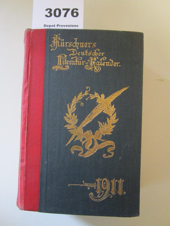 III 1206: Kürschner's Deutscher Literatur-Kalender auf das Jahr 1911 (1911)