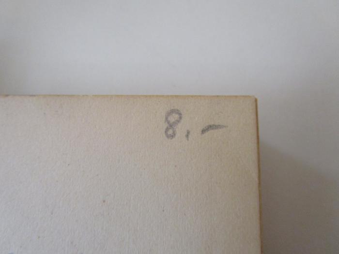 -, Von Hand: Preis; '8. -'