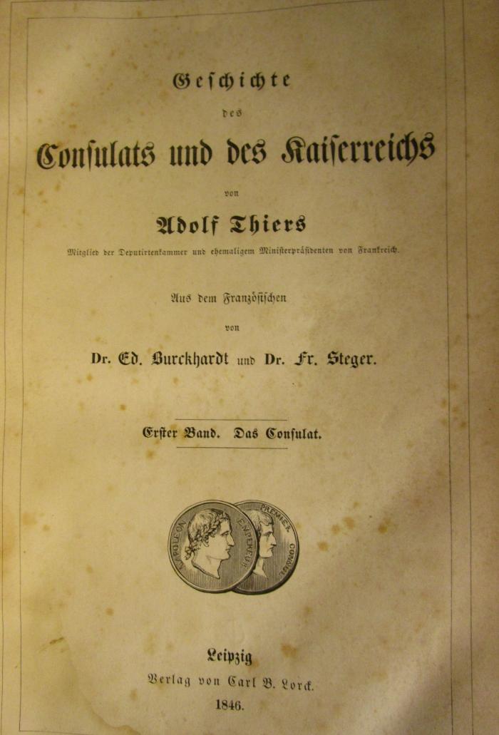 I 27304 1-4, Atlas 2.Ex.: Geschichte des Consulats und des Kaiserreichs (1846-1860)