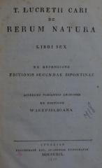 Cn 948: De rerum natura libri sex (1819)