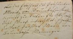 - (Baumbach, Moritz von;Baumbach, Maria von), Von Hand: Besitzwechsel, Name, Ortsangabe; 'aus der Erbschaft des Präsidenten Moritz von Baumbach in Kirchheim deponiert zur Lectüre für Alle, welche dieses Werk interessirt. Eigenthum der Frau Präsident Marie von Baumbach in Meiningen.'. 