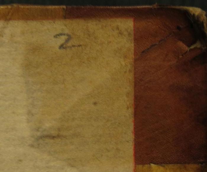 Ct 1887 2: Les Contes Des Fées. Tome Second (1757);- (unbekannt), Von Hand: Nummer; '2'. 