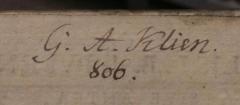- (Klien, G. A.), Von Hand: Name, Nummer; 'G. A. Klien.
806.'. 