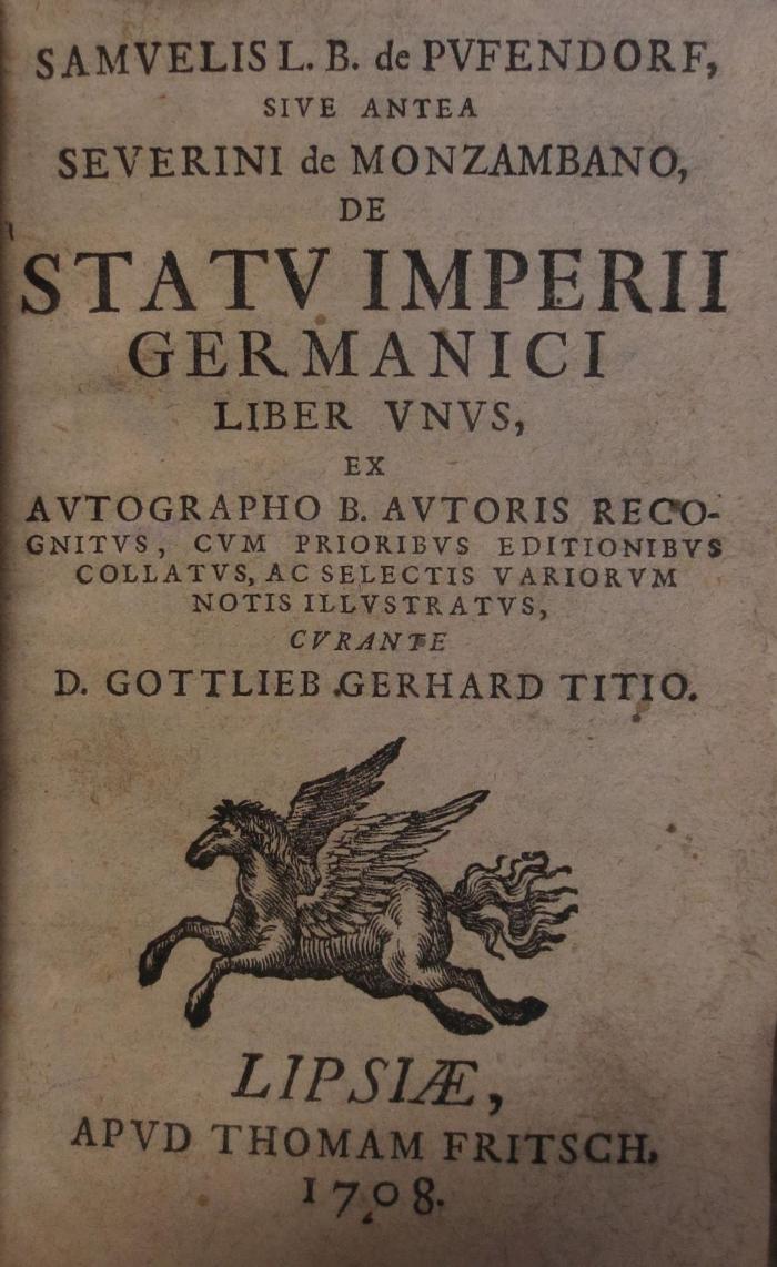 Ei 718: De statu imperii Germanici. Liber unus (1708)