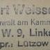 V 1359 aa 2,1. 2.Ex.: Staub's Kommentar zum Handelsgesetzbuch. Zweiter Band. Erster Halbband (§§ 343-375) (1921)