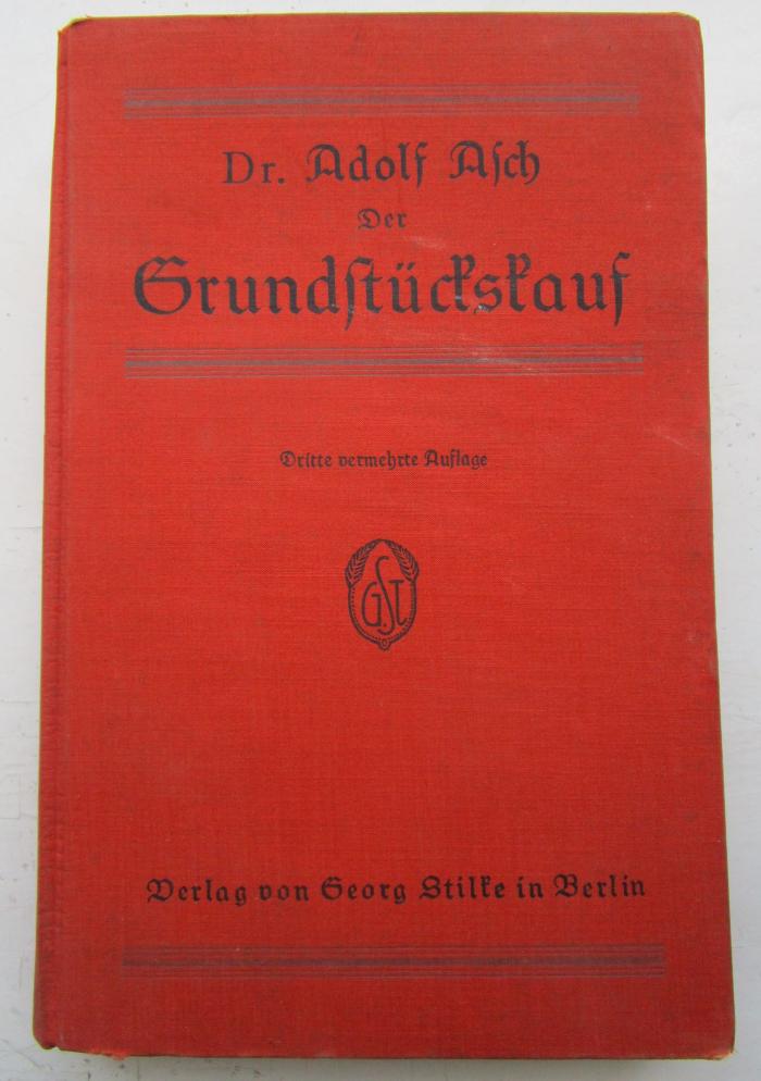 V 925 c 2.Ex.: Der Grundstückskauf (1929)