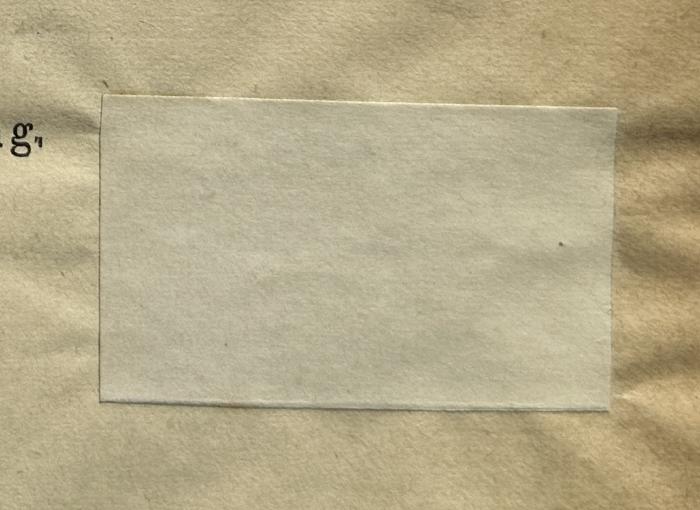 - (Königliches Friedrich-Wilhelm-Gymnasium Berlin), Überklebt: Berufsangabe/Titel/Branche, Ortsangabe; '[Bibliothek Königliches Gymnasium Berlin]'. 