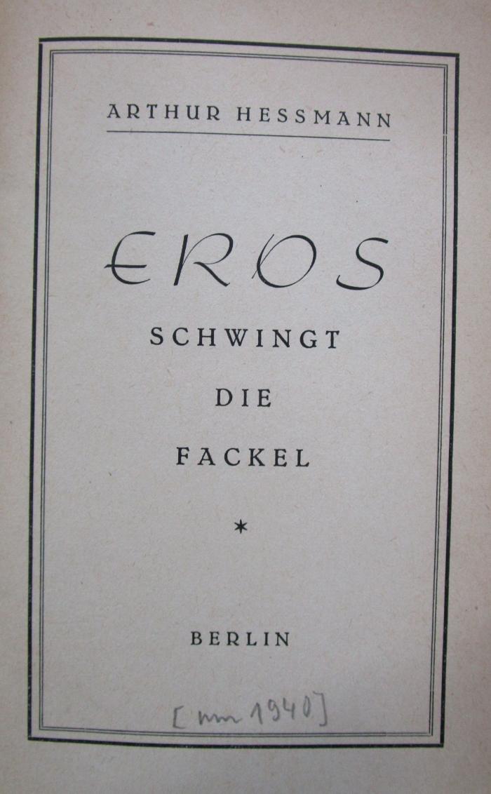 Cm 6605: Eros schwingt die Fackel (um 1940)