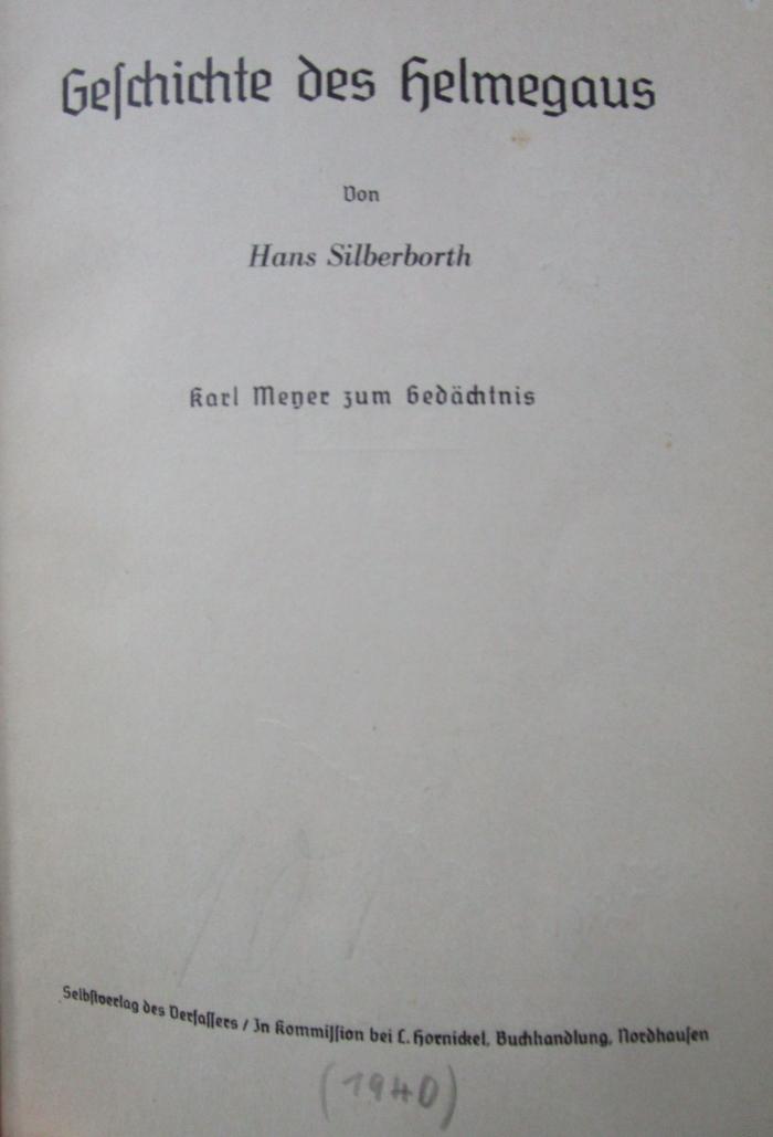 An 1275 2.Ex.: Geschichte des Helmegaus ([1940])