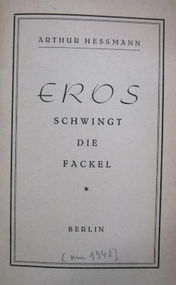 Cm 6605: Eros schwingt die Fackel (um 1940)