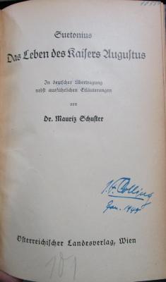 Ab 533: Das Leben des Kaisers Augustus ([1941])