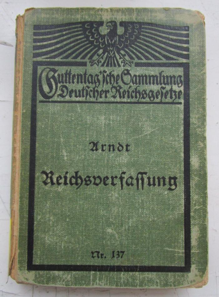 VI 5769 b: Die Verfassung des Deutschen Reichs vom 11. August 1919 (1921)