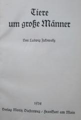 Kg 835 Ers.: Tiere um große Männer (1938)