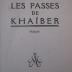  Les passes de Khaïber : Roman (o.J.)