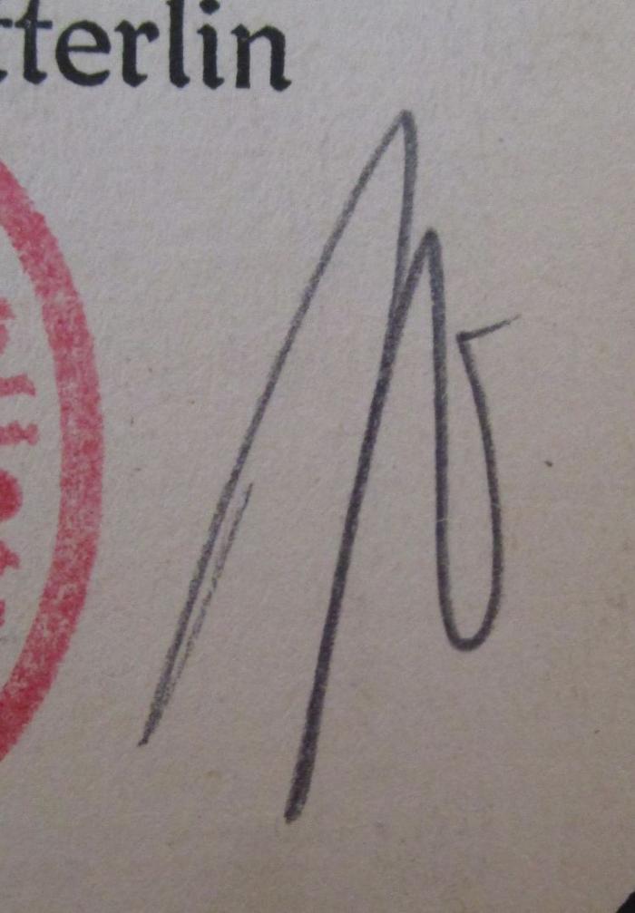  Großstadtlyrik (o.J.);- (unbekannt), Von Hand: ; '[...]'. 