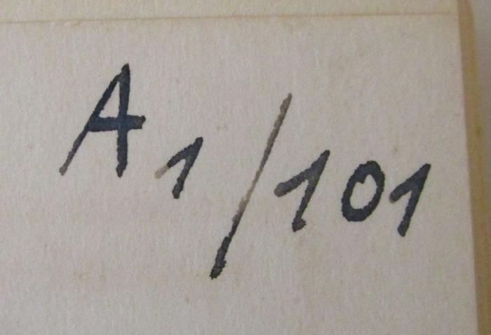  In den Rüdersdorfer Kalkbergen (1933);- (unbekannt), Von Hand: Signatur; 'A1/101'. 