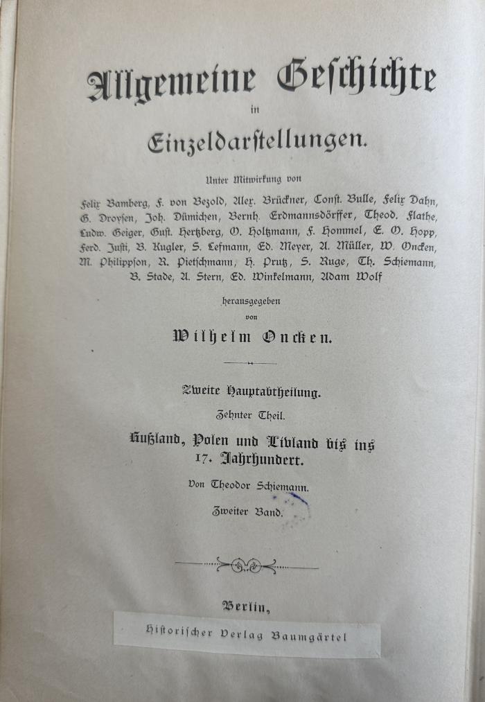 I 387 2,10,2: Rußland, Polen und Livland bis ins 17. Jahrhundert (1887)
