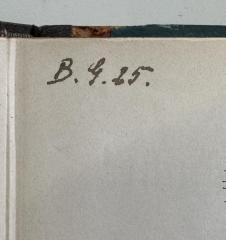 - (Höhere Mädchenschule Boxhagen-Rummeslburg, Bibliothek), Von Hand: Signatur; 'B.G.25.'. 