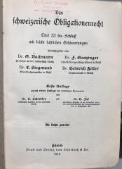 44/7152 Bd. 2 : Das schweizerische Obligationenrecht mit leicht faßlichen Erläuterungen Teil II (1915)