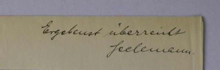 Im 31 : Vorlesungen über Infektion und Immunität (1912);- (Hygienisches Institut der Tierärztlichen Hochschule Berlin;Tierärztliche Hochschule Berlin), Von Hand: Name, Autogramm; 'Ergebenst überreicht Kelemann.'. 