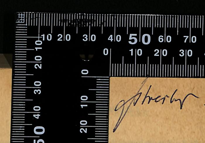 -, Von Hand: Autogramm; '[illegible]'