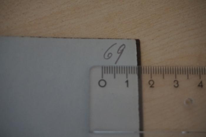 - (Grosse Landesloge der Freimaurer von Deutschland), Von Hand: Exemplarnummer; '69'. 