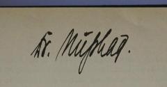 - (Nußhag, Wilhelm), Von Hand: Autogramm, Name; 'Dr. Nußhag.'. 