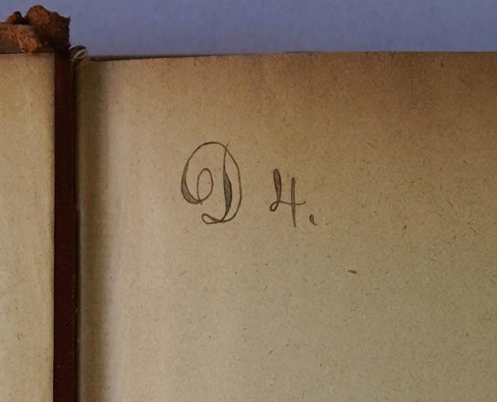 O 26 : Tierische Parasiten (1904);-, Von Hand: Initiale; 'D 4.'