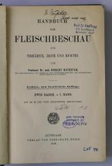 L+F 46 : Handbuch der Fleischbeschau für Tierärzte, Ärzte und Richter (1910)