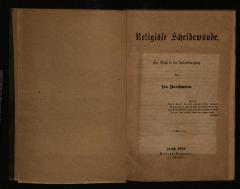 RELJ II 2153 : Religiöse Scheidewände. Ein Wink in der Judenbewegung. (1881)