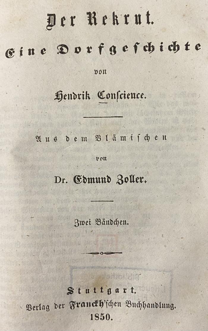 42/518 Nr. 2 : Der Rekrut : eine Dorfgeschichte (1850)