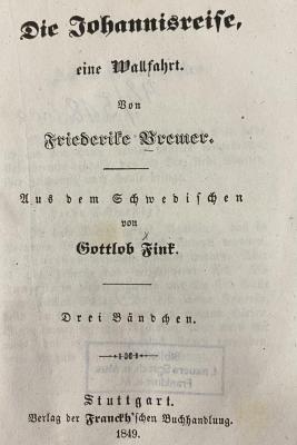 42/518 Nr. 1 : Die Johannisreise : eine Wallfahrt (1849)