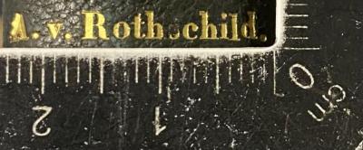 - (Goldschmidt-Rothschild, Rudolf von ;A. von Rothschild), Prägung: Name; 'A. v. Rothschild'.  (Prototyp)