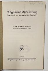 Box M 23470 : Allgemeine Offenbarung (1935)