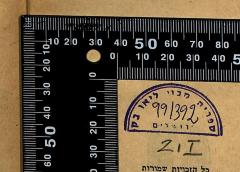- (Leo Baeck Institute Jerusalem), Stempel: Berufsangabe/Titel/Branche, Name, Ortsangabe, Datum, Exemplarnummer, Signatur; 'ספרית מכון ליאו בק ירושלים
99/392

ZI I'. 
