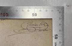 - (Eck, Friedrich Theodor), Von Hand: Autogramm, Name; 'Theodor Eck vic:[...]'. 