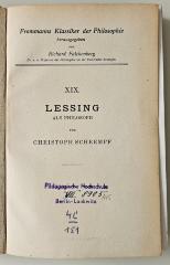 GI 6103 S378(2) : Lessing als Philosoph (1921)