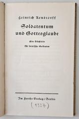BK 5450 R397 : Soldatentum und Gottesglaube (1937)