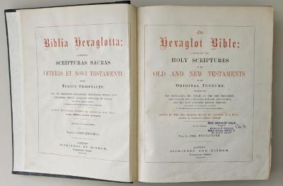 BC 2501 D348.1874-1 : The Hexaglot Bible (1874)