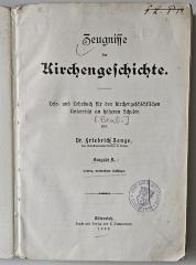 BU 5000 Z62(B13) : Zeugnisse der Kirchengeschichte / Ausgabe B (1928)