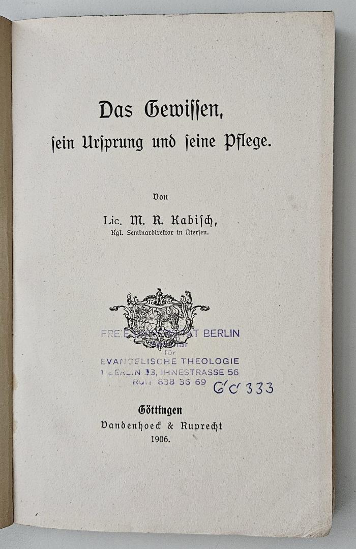 CC 7200 K11 : Das Gewissen (1906)