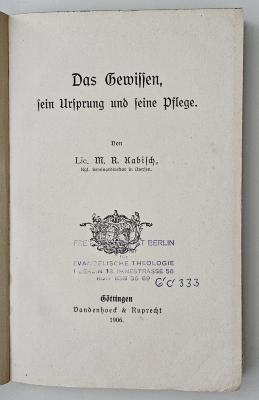 CC 7200 K11 : Das Gewissen (1906)