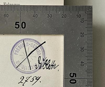 BH 1408 G389 : Geschichte und Kritik der neueren Theologie, insbesondere der systematischen, seit Schleiermacher (1894);- (Prediger-Seminar Hofgeismar), Stempel: Berufsangabe/Titel/Branche, Ortsangabe; 'Prediger-Seminar Hofgeismar 2759 Dublette'. 