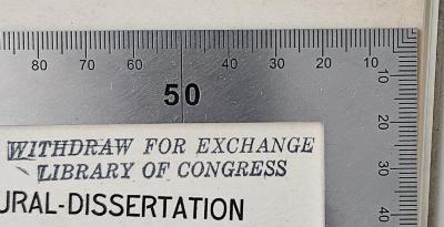 - (Library of Congress), Stempel: Berufsangabe/Titel/Branche; 'Withdraw for Exchange Library of Congress'.  (Prototyp);CF 5017 C466 : Die Teleologie Kant's (1904)
