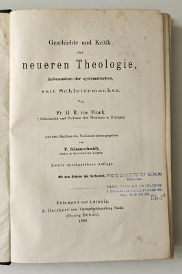 BH 1408 G389(2) : Geschichte und Kritik der neueren Theologie, insbesondere der systematischen, seit Schleiermacher (1895)