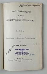 CG 5197 W477 : Lotze's Gottesbegriff und dessen metaphysische Begründung (1893)