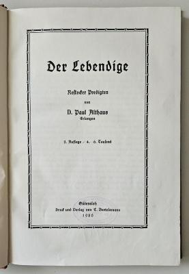 BH 2200 L442(2) : Der Lebendige (1926)