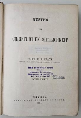 BH 1408 S995 S6-1 und -2 : System der christlichen Sittlichkeit (1884-1887)