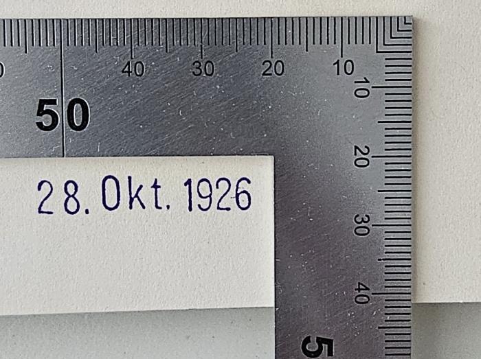 CF 5017 P493 : Der Begriff des Bösen in Kants Kritizismus und seine Bedeutung für die Theologie (1913);- (Gesch, Gerhard), Stempel: Datum; '28. Okt. 1926'. 