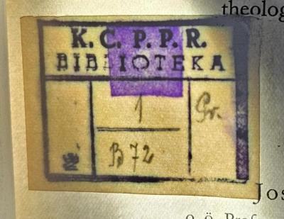 CF 5017 B676 : Die Religionsphilosophie Kants in der "Religion innerhalb der Grenzen der bloßen Vernunft" (1938);- (Komitetu Centralnego Polskiej Partii Robotniczej), Stempel: Name, Berufsangabe/Titel/Branche; 'K.C.P.P.R. Biblioteka'. 